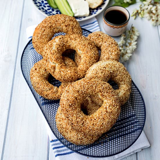 Simit Turkish bread rings - Recipe photo by DivaInBucatarie