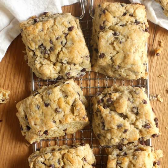 Crumbly Chocolate Chip Scones - Recipe photo by suebeehomemaker