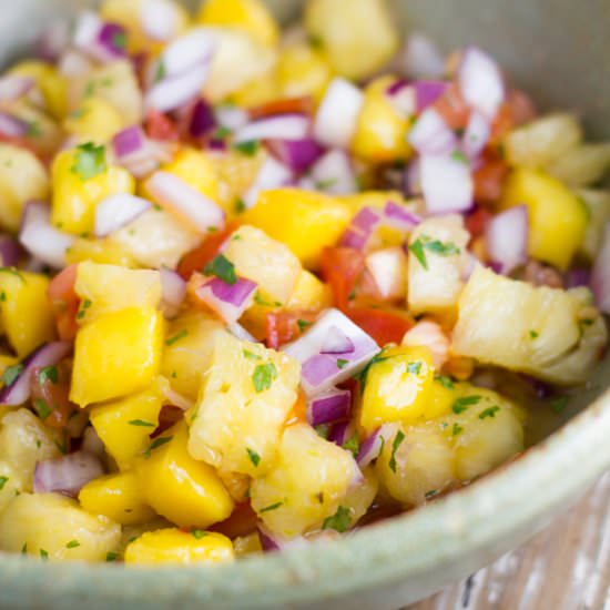 Mango Pineapple Salsa - Recipe photo by Becomingness