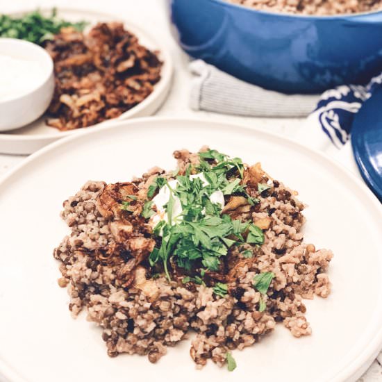 Mujadarrah - Recipe photo by eleganteconomist