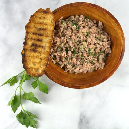 Open Sandwich with Cold Cut Salad - Recipe photo by agourmetfoodblog