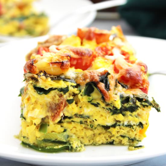 Breakfast Sausage Egg Bake - Recipe photo by SlowThe CookDown