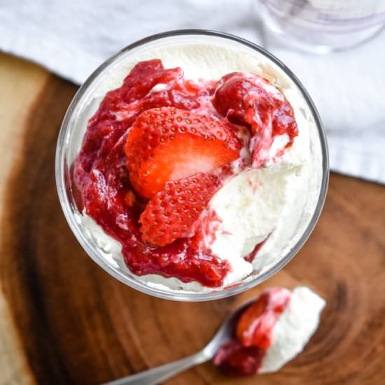 Strawberry Lemon Mascarpone Mousse - Recipe photo by stressbaking