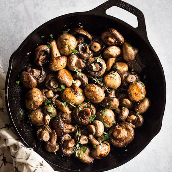 Button Mushrooms Recipe - Recipe photo by SundaySupper