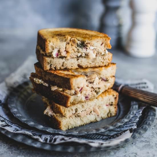 Tuna, Feta and Caper Toasties - Recipe photo by WholesomeCook