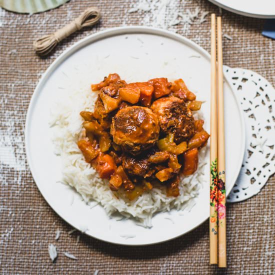 Easy Sweet & Sour Pork Meatballs - Recipe photo by WholesomeCook