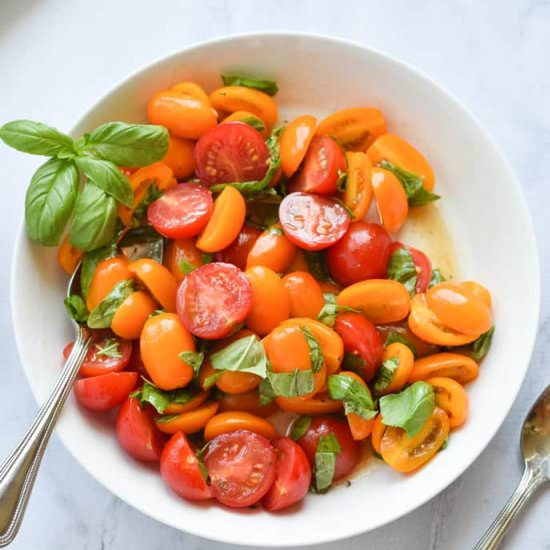 Marinated Tomato Basil Salad - Recipe photo by Seasonal Cravings