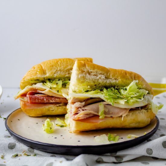 Italian Turkey Sub - Recipe photo by More Than You Can Chew