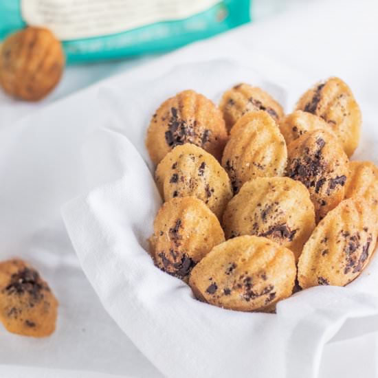 Chocolate Chunk Mini Madeleines - Recipe photo by GoodThingsBakingCo