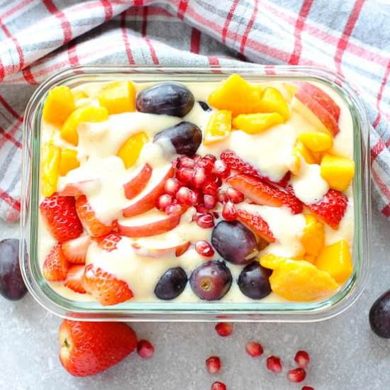 Chilled Fruit Custard - Recipe photo by Indian Ambrosia