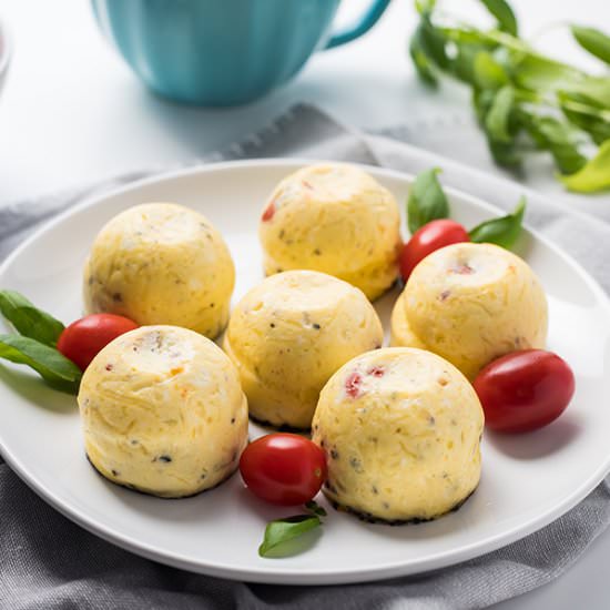 Instant Pot Caprese Egg Bites - Recipe photo by MakeAheadMealMom