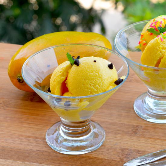 mango frozen yogurt: - Recipe photo by swatipaathak