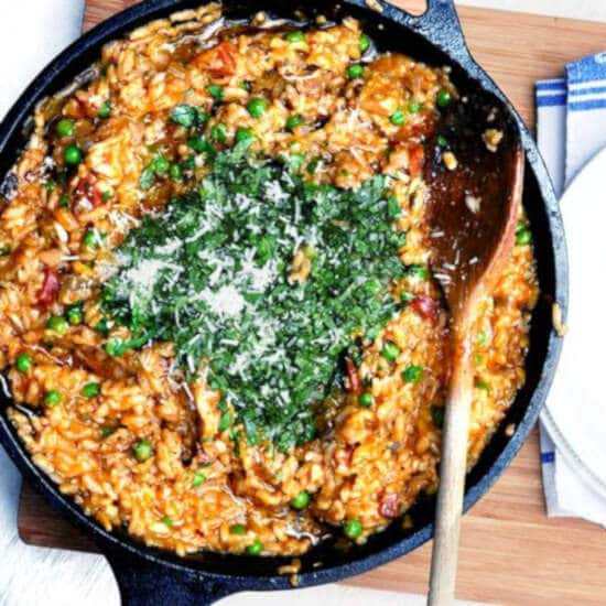 Chicken and Chorizo Risotto - Recipe photo by Arun
