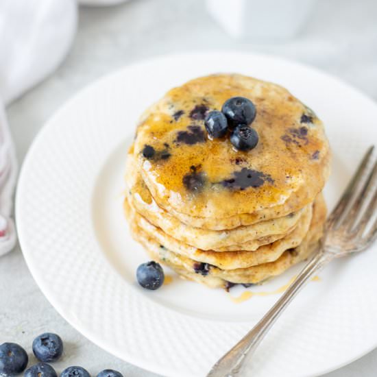 Vegan Blueberry Pancakes - Recipe photo by amindfullmom