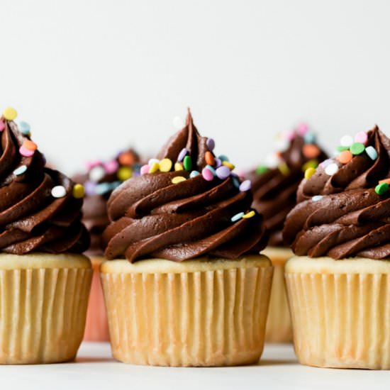 Yellow Birthday Cupcakes - Recipe photo by sallysbakingaddiction