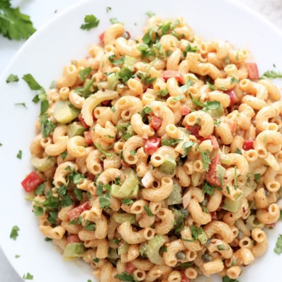 BEST Vegan Macaroni Salad - Recipe photo by Pinchmegood