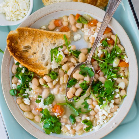 Instant Pot White Bean Soup - Recipe photo by apleasantlittlekitchen
