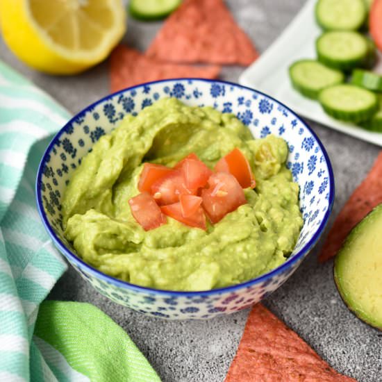 Easy 4-Ingredient Guacamole - Recipe photo by Woman in Real Life