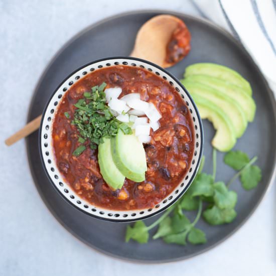 Turkey Black Bean Chili - Recipe photo by EverydayMaven