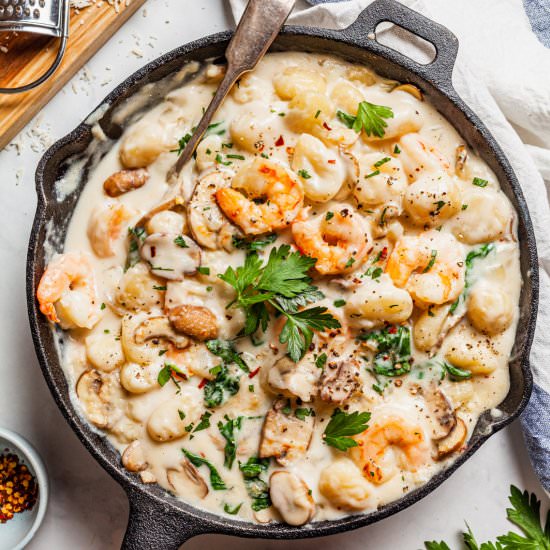 Gnocchi With Shrimp and Spinach - Recipe photo by olive_and_mango