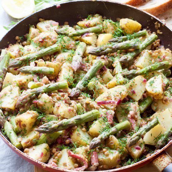 Warm Potato Asparagus Salad - Recipe photo by joskitchenlarder