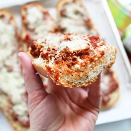 Lasagna French Bread - Recipe photo by Bottom Left of the Mitten