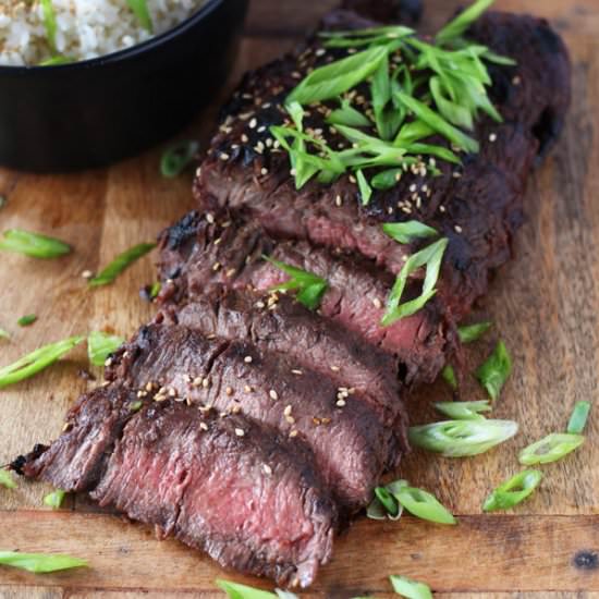 Grilled Flat Iron Steak - Recipe photo by Butter and Things