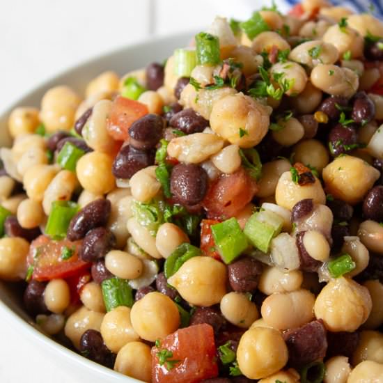 Three Bean Salad - Recipe photo by BeyondtheCoop
