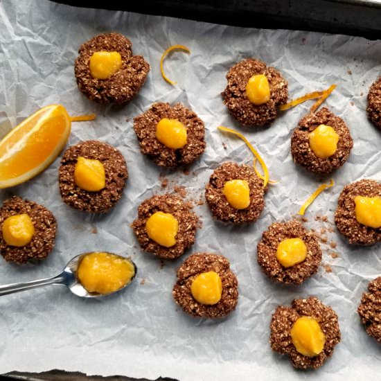 Orange Apricot Thumbprint Cookies - Recipe photo by wholly-plants