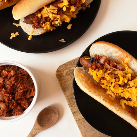 Vegan Chili Cheese Dogs - Recipe photo by mimiace