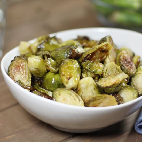 Honey Balsamic Roasted Brussel Spro - Recipe photo by Ereese