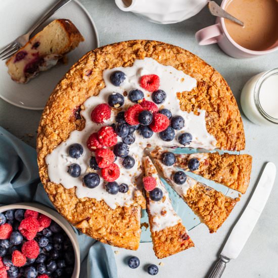Greek Yoghurt Berry Breakfast Cake - Recipe photo by olive_and_mango