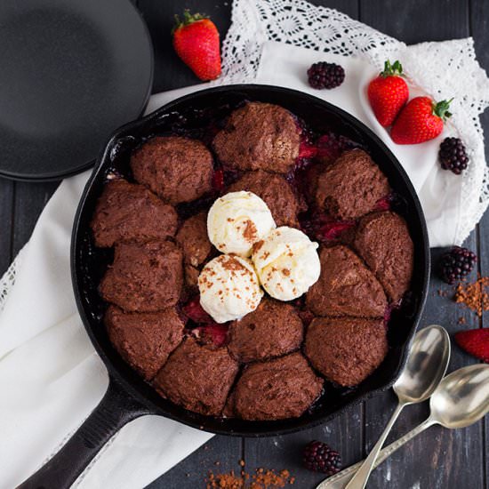 Chocolate Mixed Berry Cobbler - Recipe photo by anniesnomsblog