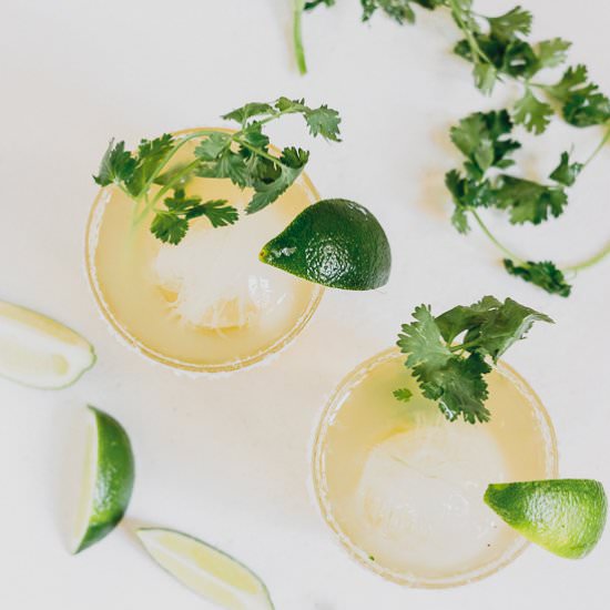 Skinny Cilantro Jalapeno Margarita - Recipe photo by thefitpeach