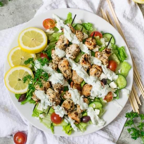 Greek Chicken Kebabs - Recipe photo by loveinmyoven