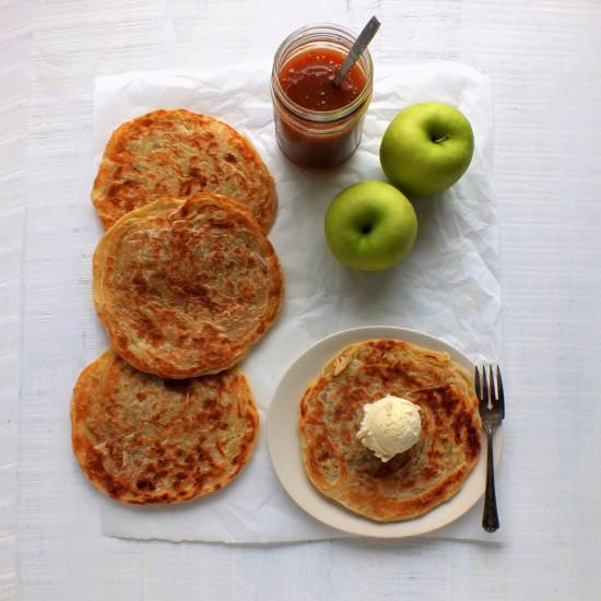 spiced apple paratha - Recipe photo by davebakes