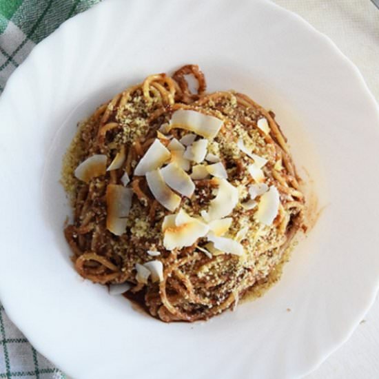 The Best Nutella Spaghetti - Recipe photo by ADkitchen