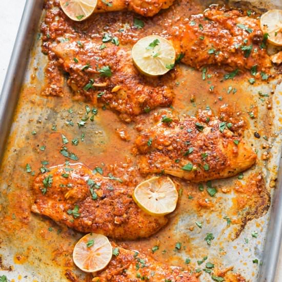 Chili Lime Baked Tilapia Recipe - Recipe photo by currytrail