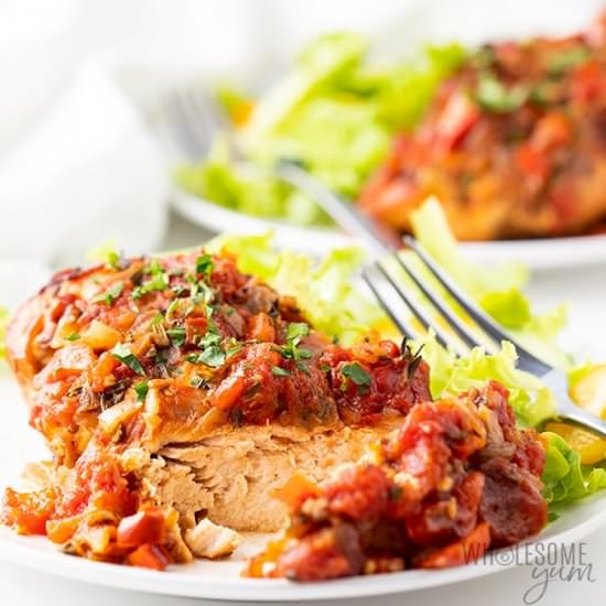 slow cooker chicken cacciatore - Recipe photo by wholesomeyum