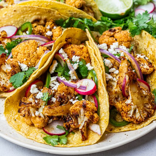 Roasted Chipotle Cauliflower Tacos - Recipe photo by drivemehungry