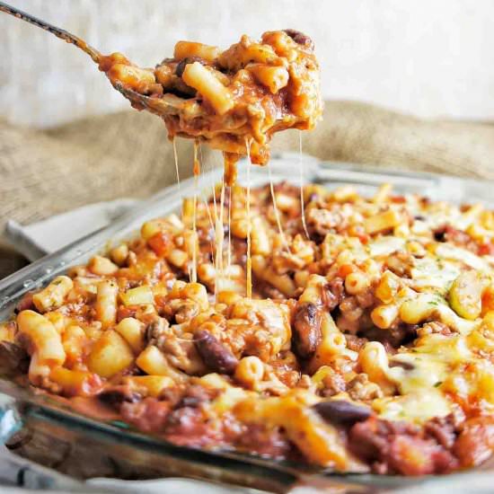 Beef Bean Pasta Bake - Recipe photo by SweetCaramelSunday