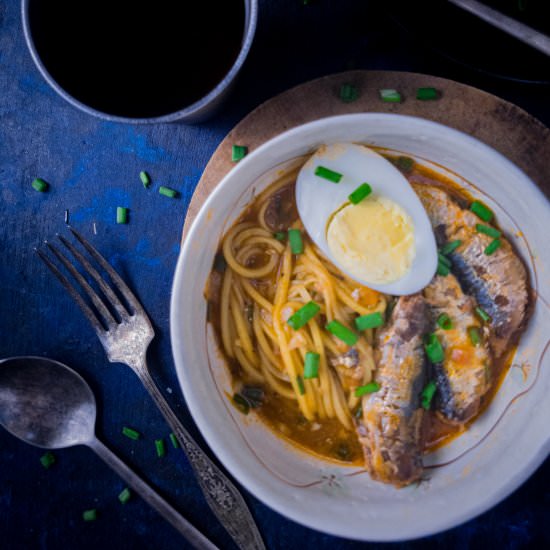 Sardines with Odong Noodles - Recipe photo by kusinaniteds