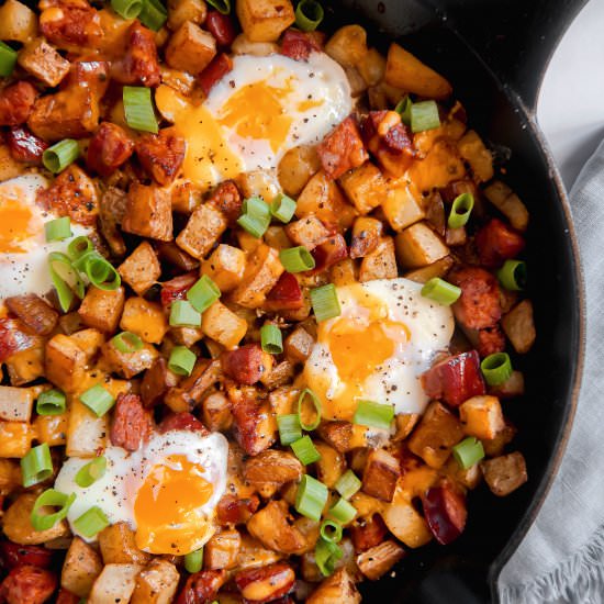 Chorizo Potato Breakfast Skillet - Recipe photo by Girlwiththeironcast