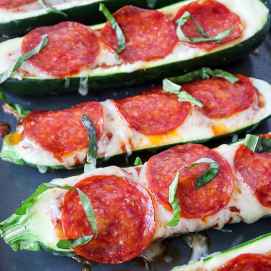 Pepperoni Pizza Zucchini Boats - Recipe photo by tippsinthekitch