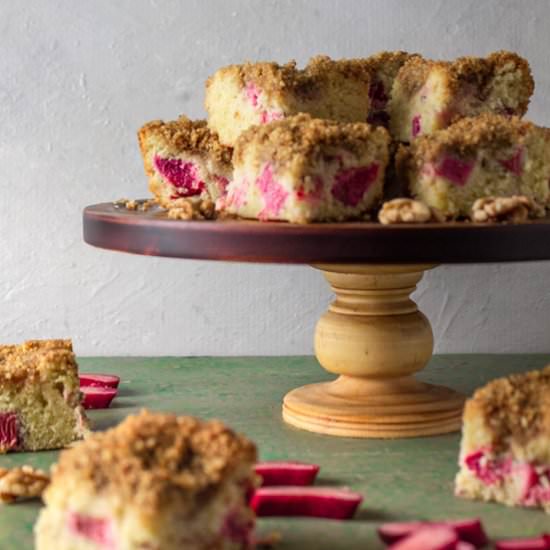 Rhubarb Cream Cake - Recipe photo by twistsandzests