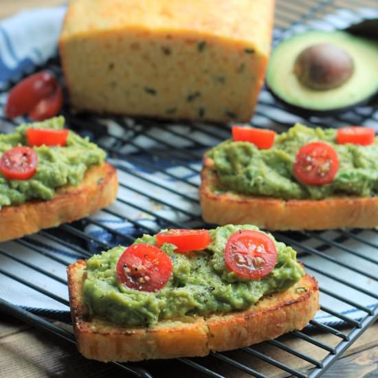 Chile Relleno Cornbread Avo Toast - Recipe photo by fleurdelectable