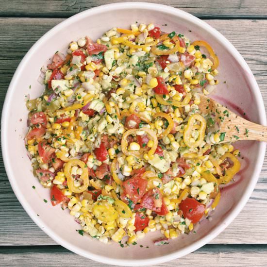 Roasted Corn Summer Salad - Recipe photo by thefigjar