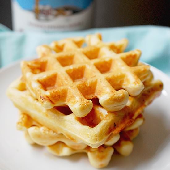 Belgian yeasted waffles - Recipe photo by evabakes