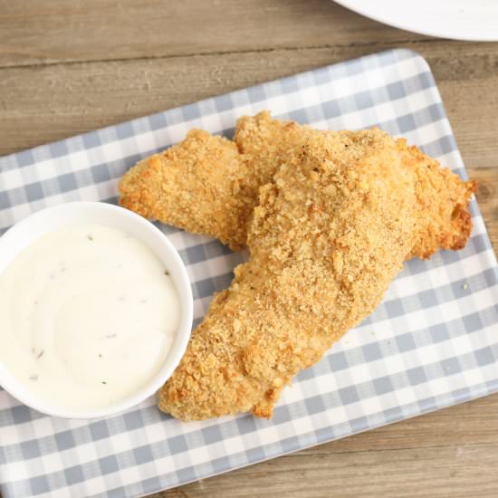 BAKED GLUTEN FREE CHICKEN TENDERS - Recipe photo by Stylish Cravings