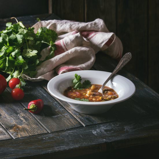 Summertime Grilled Vegetable Soup - Recipe photo by peasantsdaughter